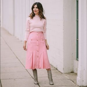 Vintage Celine Skirt with Gold Buttons